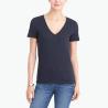 Buy cheap Summer Women's V - Neck Cotton Casual T Shirts , Jersey Knit Ladies Short Tops from wholesalers