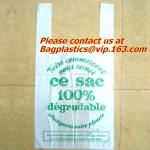 HDPE 100% virgin material transparent, t-shirt bags on roll, plastic t-shirt