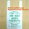 Buy cheap 100 Compostable Biodegradable Shopping Bags - T-Shirt Style Carry Bags for Trash Or Grocery - Super Strong Holds 25 Poun from wholesalers