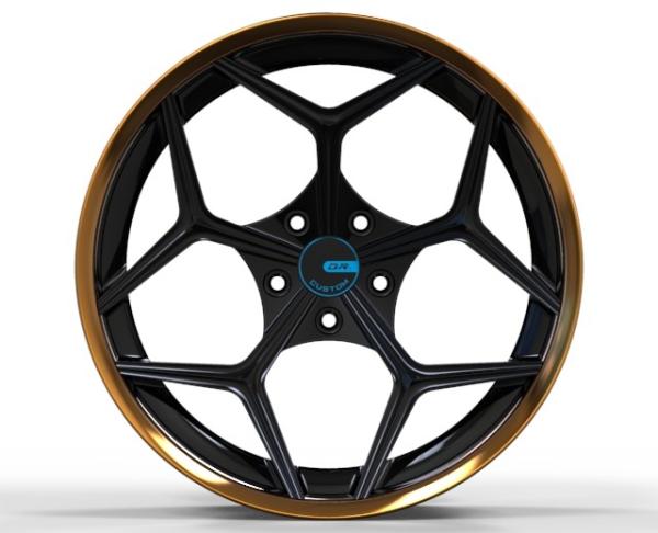 Buy cheap Polished Bronze Three Piece Forged Wheels Matt Black 3 Piece Rims from wholesalers
