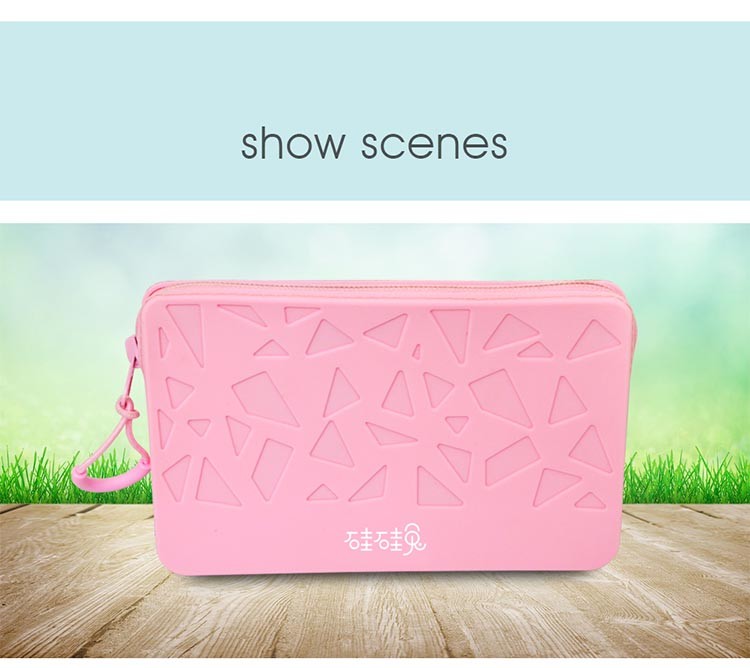 Large Capacity Square Silicone Cosmetic Organiser Travel Portable Storage Bag Waterproof Storage Bag