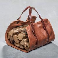 Buy cheap Scratch Resistant Firewood Carry Bag , Side Open Design Leather Log Bag product