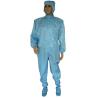 Buy cheap Zipper Closure Polyester ESD Overalls With Hood 98% PET 2% Conductive Fiber from wholesalers