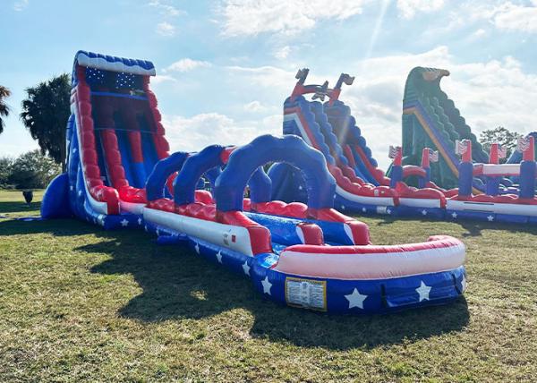 Buy cheap Commercial Grade Inflatable Water Slide Amusement Park Inflatable Outdoor Water Slides from wholesalers