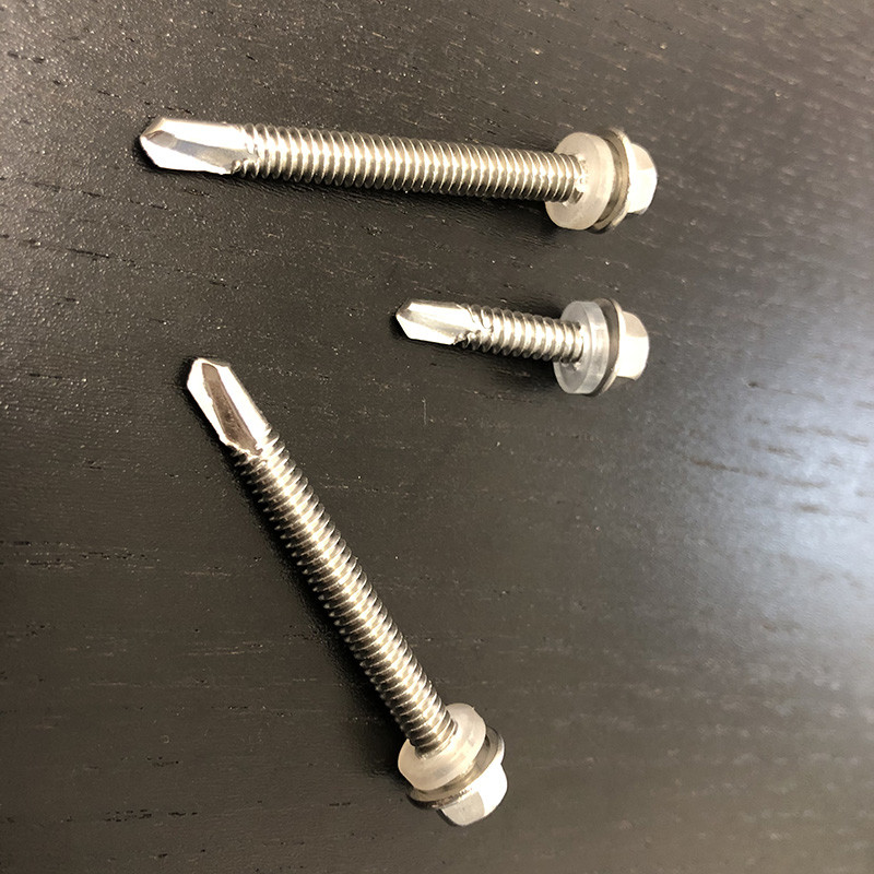 M5.5 X 38mm Self Drilling Screw Tapping Hex Flange Head Stainless Steel Screws 410