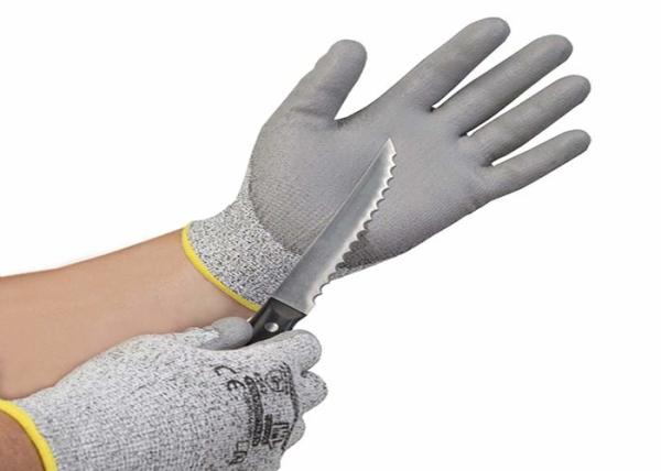 Buy cheap Gray Pu Coated Hand Gloves 13 G Gangue Customized Logo CE Approved from wholesalers