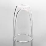 Insulated 455ml Double Wall Drinking Glass Coffee Cups 16 Ounce Mouth Blown