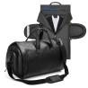Buy cheap Black PU Leather Oxford Cloth Travel Duffle Bag Accept Customized Logo from wholesalers