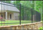 1.8m Height Galvanized Steel Fence / Black Ornamental Fence Powder Coating
