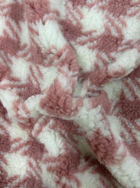 Buy cheap Jacquard 100% Polyester Sherpa Fabric Faux 150cm Adjustable 400GSM from wholesalers