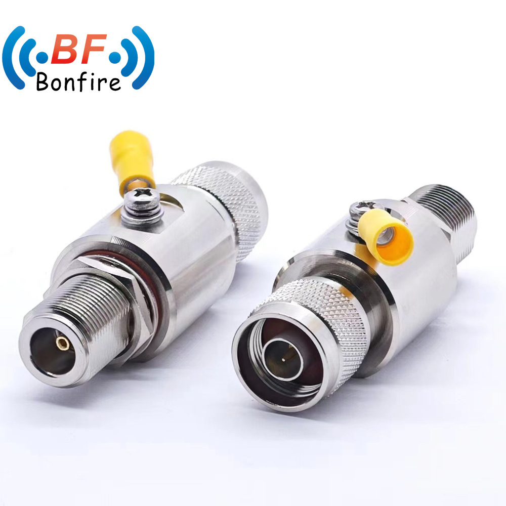 RF Arrester RF Female Jack Coaxial Lightning Arrester F Jack to Jack Double Surge Protector Arrestor 698-3800MHz