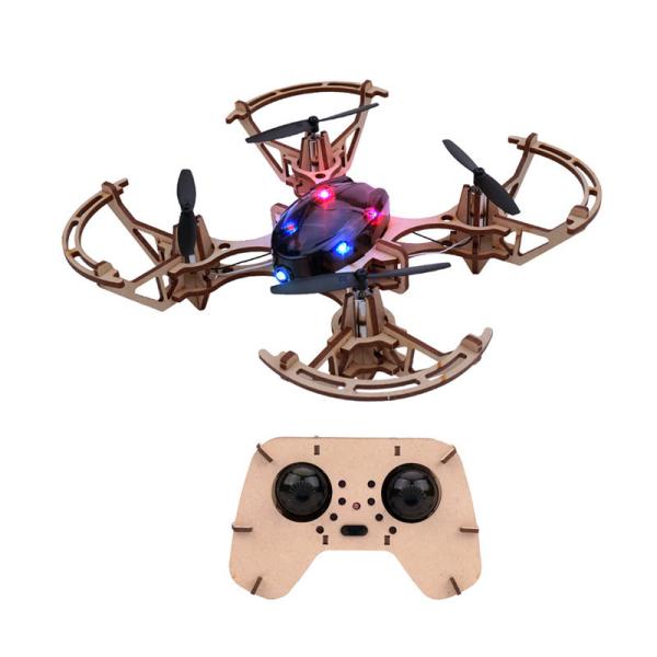 Buy cheap 2.4g Remote Control Quadcopter Set Bemay Toy Wooden Assemble Educational Rc Drone Kit from wholesalers