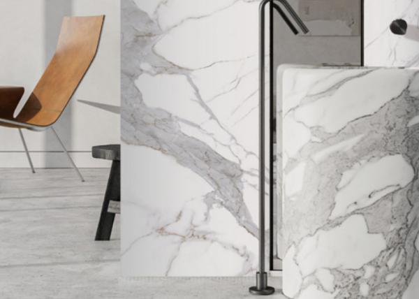 Elegant Scratch Resistant White Porcelain Floor Tiles Polished Finish For