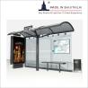 Buy cheap Galvanized 8mm Glass DC24V Bus Stop Waiting Shed from wholesalers