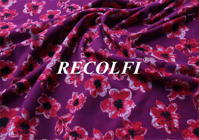 Ice Cold Spandex Nylon Repreve Swimwear Fabric Weft Knitted Digital Printed