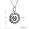 Buy cheap 16in 0.9g Paw Print Necklace Lovely 3A CZ 925 Silver Necklace from wholesalers