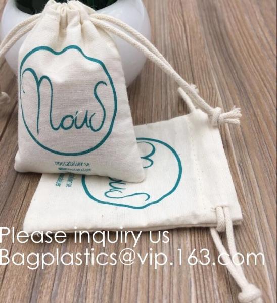 Drawstring Bags Reusable Muslin Cloth Gift Candy Favor Bag Jewelry Pouches for
