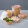 Buy cheap Takeaway Food Grade Kraft Paper Container Tray Rectangular Kraft Paper Food Box from wholesalers