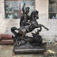 Buy cheap St. George Slaying The Dragon Statue Bronze Metal Craft Life Size Religious product