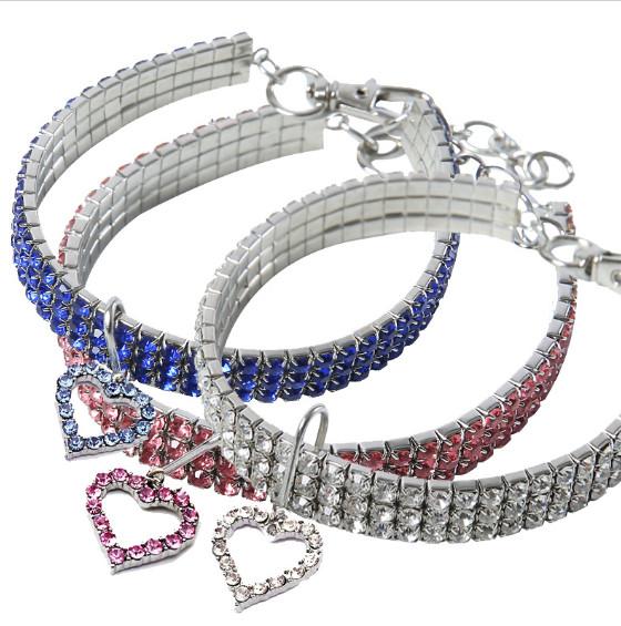 Buy cheap Adjustable Crystal Small Cat Collar Elastic Pet Necklace For Small Pet Cat Dogs Puppy from wholesalers