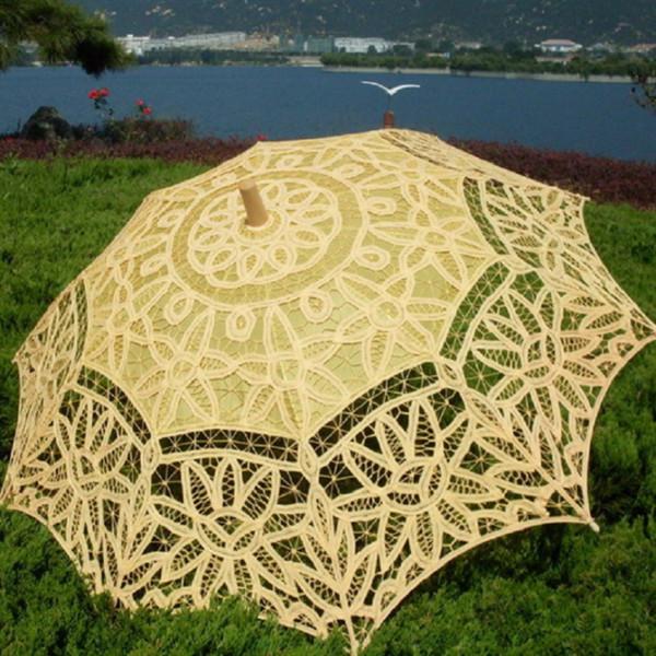 Buy cheap Sunshade Lace Wedding Parasol Umbrella 42cm Decorative Multicolor from wholesalers