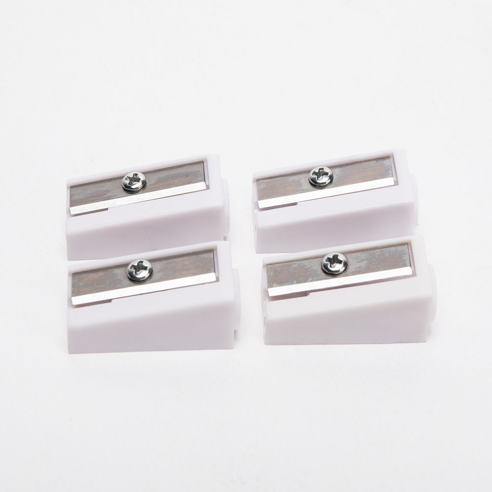white Transparent 13mm 65Mn 1 Hole Pencil Sharpener PS