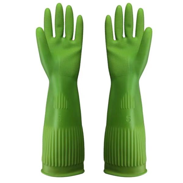 Buy cheap 38CM Latex Free Kitchen Gloves Chemical Resistance Extra Long Dishwashing Gloves from wholesalers