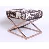Buy cheap 2018 new design metal base upholstery bench/ottoman for hotel &home,metal base ottoman from wholesalers