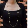 Buy cheap Lush Court Style Gold Coin Fold Wear Necklace 18K Gold Stainless Steel Necklace from wholesalers