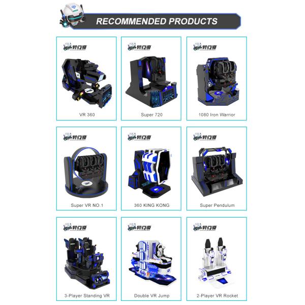 2 Seats 9D VR Simulator 1080 Degree Rotation Game Machines