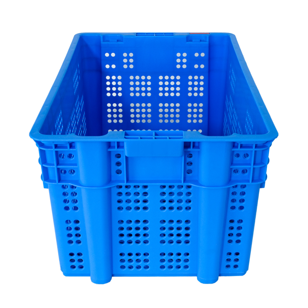 Plastic Nestable Turnover Basket for Convenient Distribution and Storage of Vegetables