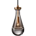 Nordic Glass Pendant Light Water Drop Shape Gold/Black Dining Room Rain Pendant