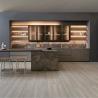 Buy cheap Full Kitchen Custom Modular Solid Wood Modern Walnut Veneer Kitchen Cabinet Set from wholesalers
