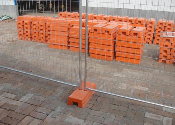 Buy cheap Temp Construction Fence Panels Q195 Iron Wire Materials With Orange Plastic Feet from wholesalers