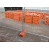 Buy cheap Temp Construction Fence Panels Q195 Iron Wire Materials With Orange Plastic Feet from wholesalers