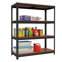 Buy cheap Adjustable Wooden Tiers Boltless Steel Stand Storage Shelf Rack product