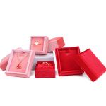 Light Blue Square Ring Storage Box for Customized Size Velvet Jewelry Display in