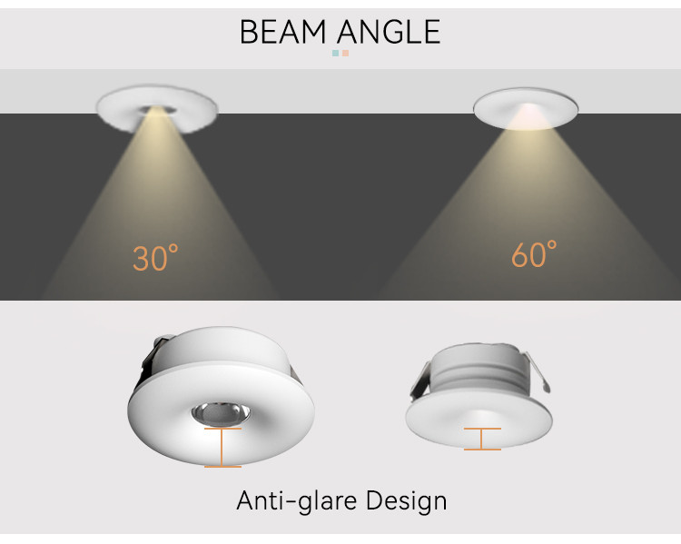 Ultra Thin 1W Small Led Downlight 90lm Ocean Bound Mini Recessed Spotlights