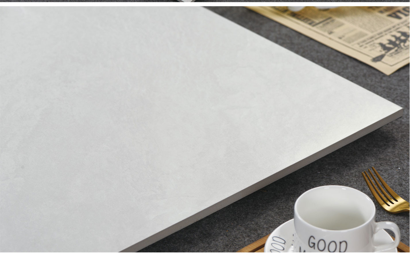 Gray Interior Floor Durable Soft Glazed Porcelain Tile And 600x1200mm Antibacterial Tiles For Renovation And Project