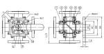 4 Way Ball Valve SS316 Body / Ball / Stem PTFE seats Flange ANSI Class 150 Ball