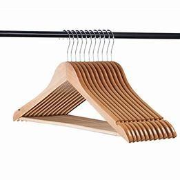 Buy cheap REACH Shoulder Grooves Dark Walnut Wood Coat Hangers For Garments from wholesalers