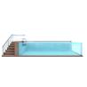 Buy cheap Wood plastic board coffee color above ground luxury swimming pools for holiday villages from wholesalers