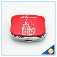 Buy cheap Zinc Alloy Custom Lockable metal pill box Traveling Promotional Gifts Square product