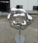Contemporary Outdoor Garden Sculpture , Abstract Mirror Stainless Steel