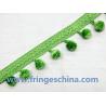 Buy cheap Classical OEM handmade pompom ball tassels fringes for curtain decoration from wholesalers