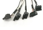 Right Angle Industrial Wire Harness Dc Power Cord Cat5e Utp 26awg / 4p Gy Jacket