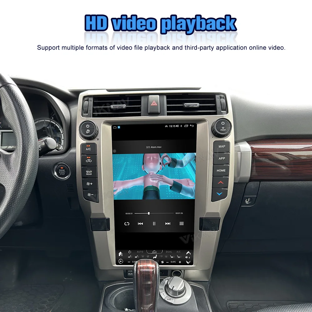 Auto Stereo Car Radio For Toyota 4Runner 2010-2023 Android Auto Carplay GPS Navigation Display Screen Multimedia player