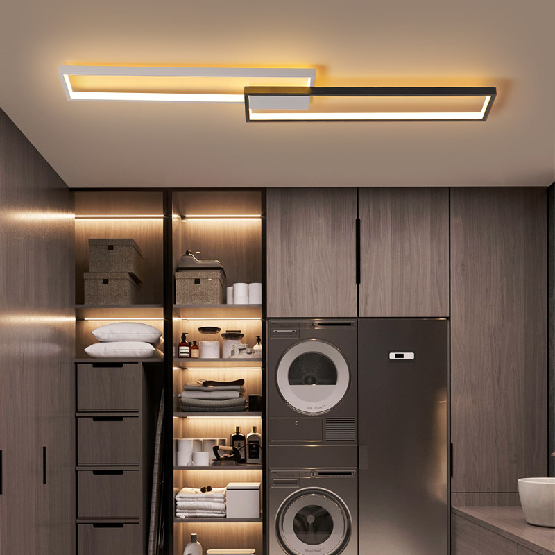 LED Office Ceiling Lamp Rectangular Modern Minimalist Meeting Living Room Strip Spot Lights(WH-MA-222)