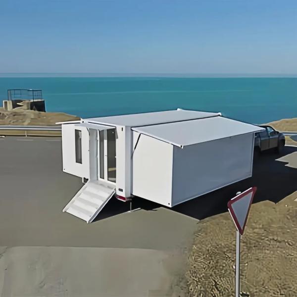 Buy cheap White Expandable Container House Prebuild Villa for Seaside Vacation Cabin from wholesalers