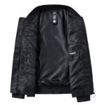 Metal Zipper Black Ma1 Bomber Jacket Mens 100% Polyester Machine Wash